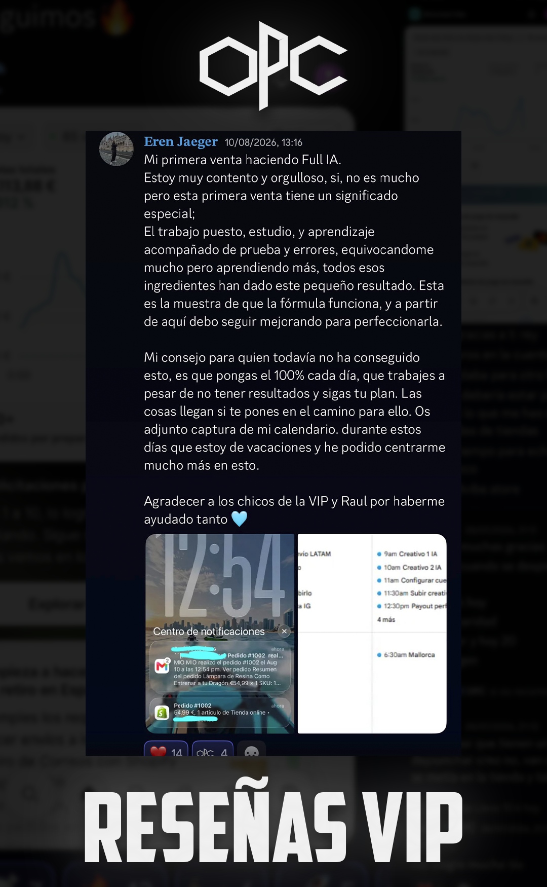 Reseña VIP alumno OPC